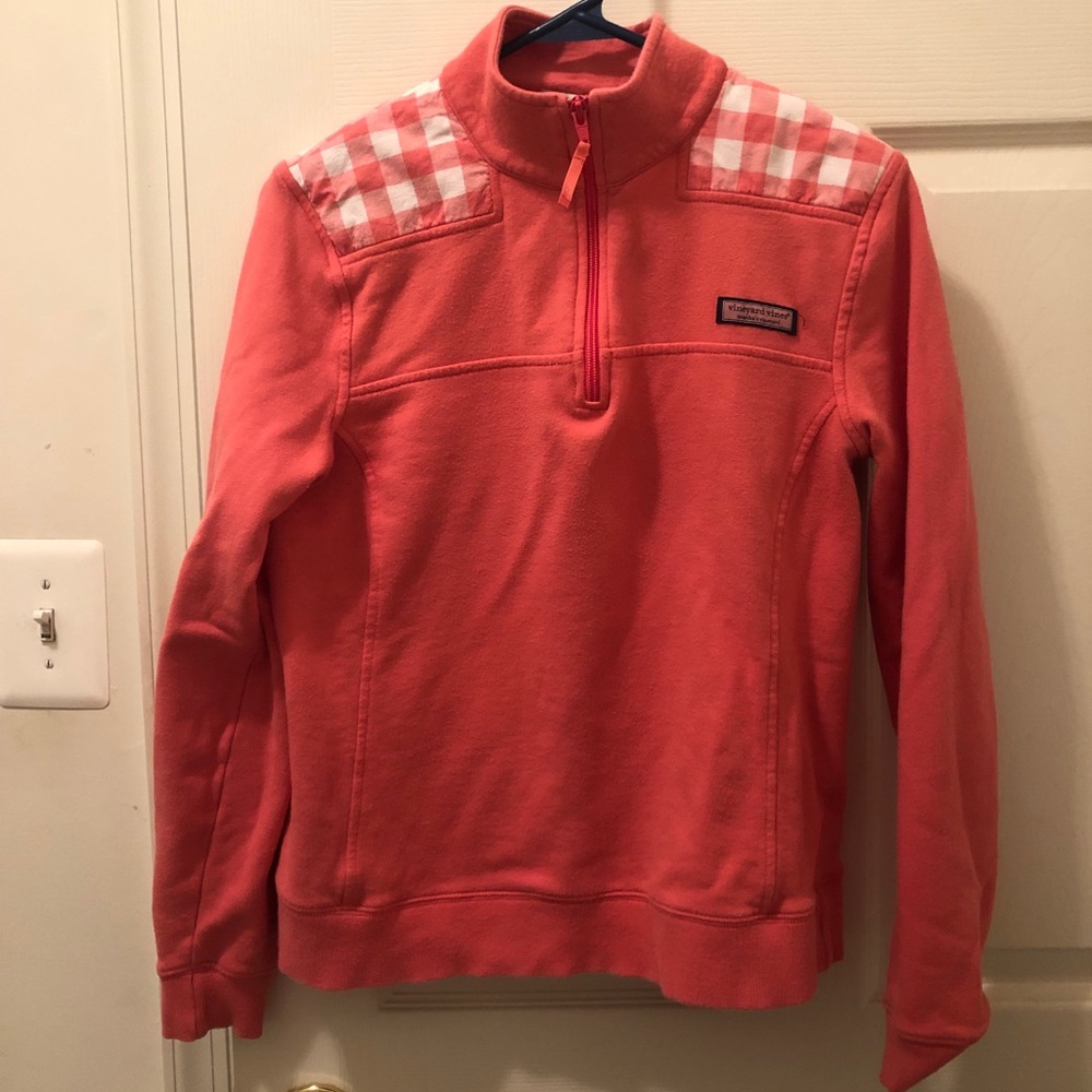 Pink Vineyard Vines Quarter Zip Pullover